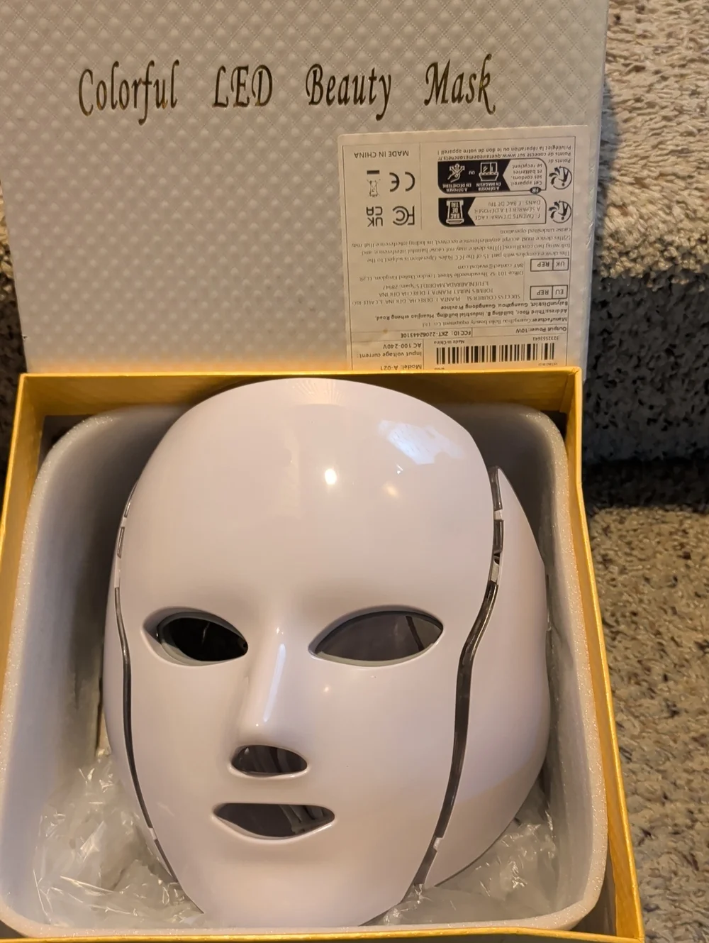 Colorful LED Beauty Mask - White